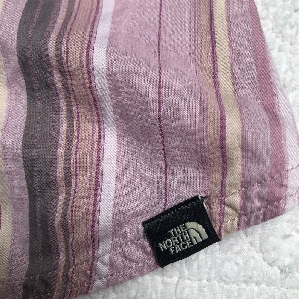 The North Face Pearl Snap Pink Striped Shirt XS - Picture 6 of 7